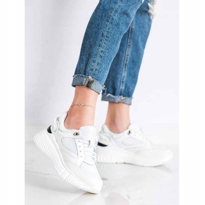 Weide White Sneakers With Glitter 1