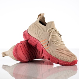 SHELOVET Openwork Sneakers On The Platform beige 1