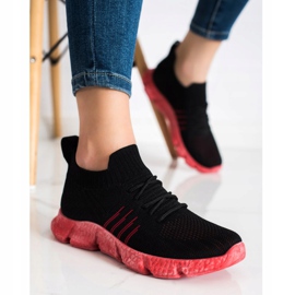 SHELOVET Openwork Sneakers On The Platform black 2