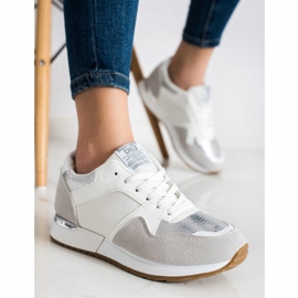 SHELOVET Stylish WHITE AND GRAY Sneakers grey 2