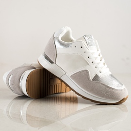 SHELOVET Stylish WHITE AND GRAY Sneakers grey 1