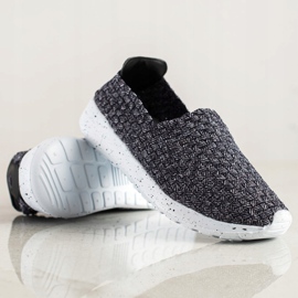 Sabatina Gray Braided Slipons grey 1 Sabatina Gray Braided Slipons grey 1