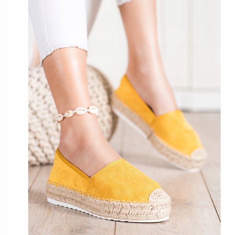 Seastar Openwork Espadrilles With Suede yellow 2