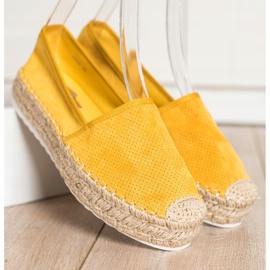 Seastar Openwork Espadrilles With Suede yellow 1