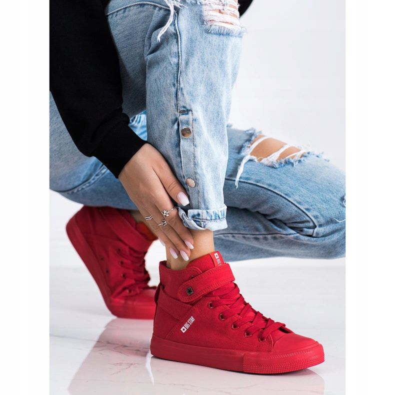 Women's Big Star Sneakers FF274580 red 1