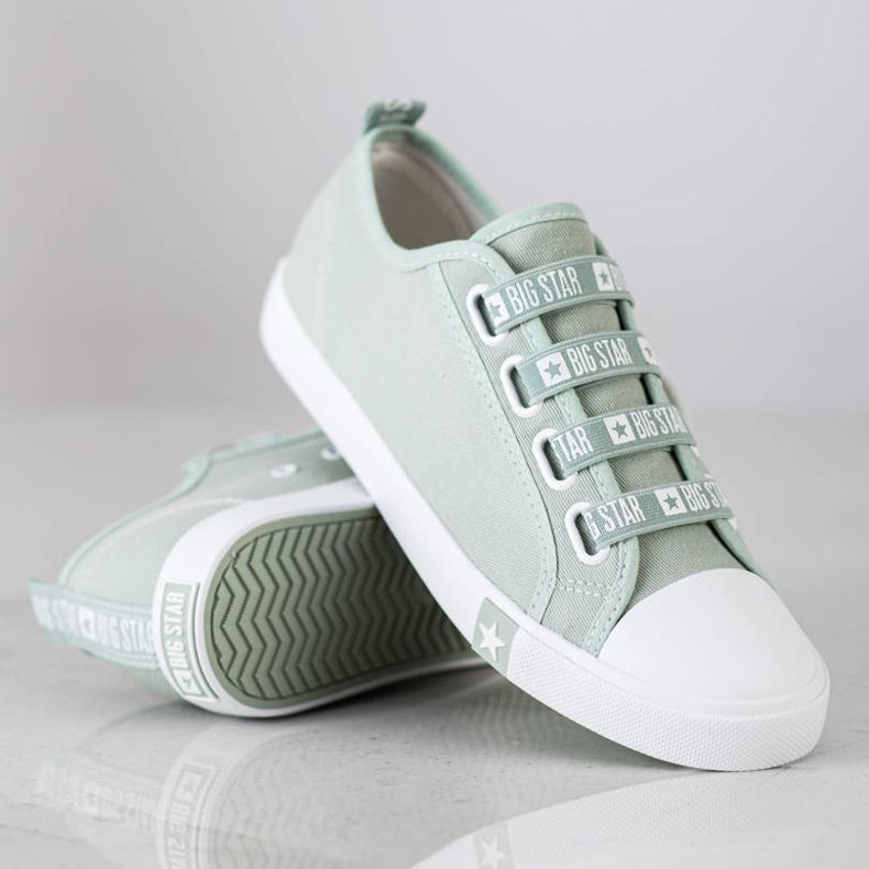 Women's Big Star Sneakers HH274097 green 2 Women's Big Star Sneakers HH274097 green 2