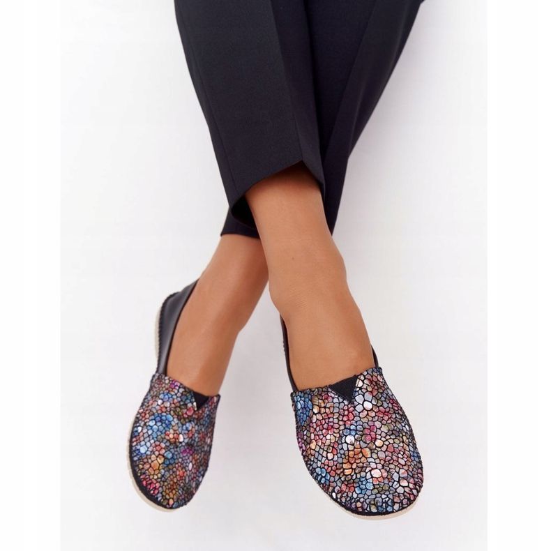 Women's Leather Maciejka 01930-87 Black Ballerinas multicolored 2