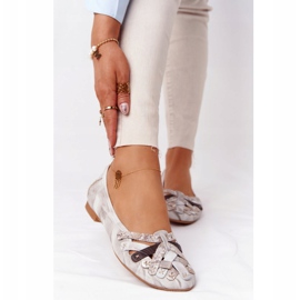 Women's Leather Ballerinas Maciejka 01358-44 Dirty Beige 2