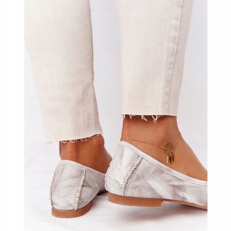 Women's Leather Ballerinas Maciejka 01358-44 Dirty Beige 1