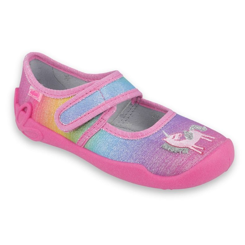 Befado children's shoes 123X048 blue pink grey yellow 1 Befado children's shoes 123X048 blue pink grey yellow 1
