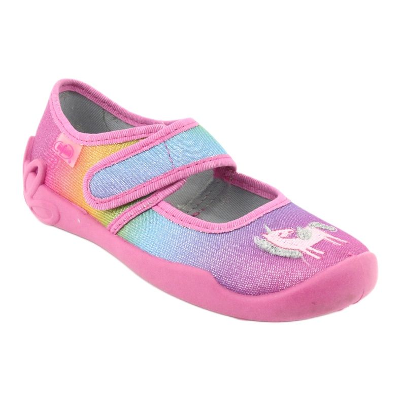 Befado children's shoes 123X048 blue pink grey yellow 2 Befado children's shoes 123X048 blue pink grey yellow 2
