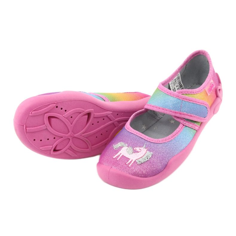 Befado children's shoes 123X048 blue pink grey yellow 4 Befado children's shoes 123X048 blue pink grey yellow 4