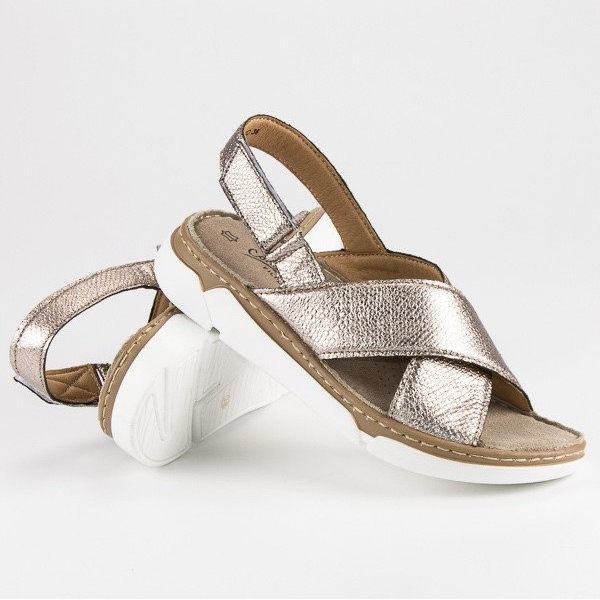 Filippo Comfortable flat sandals golden 1