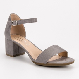 Filippo Gray High Heeled Sandals grey 1