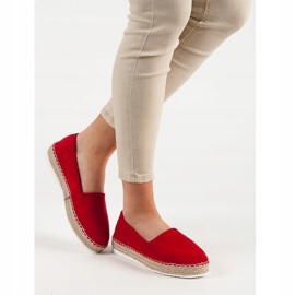 Small Swan Red Suede Espadrilles 2