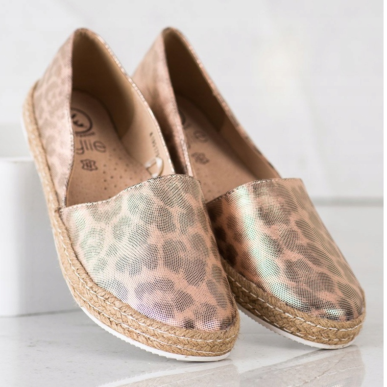 Kylie Spotted Espadrilles beige golden 2