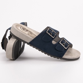 Kylie Classic Navy Blue Slippers 1