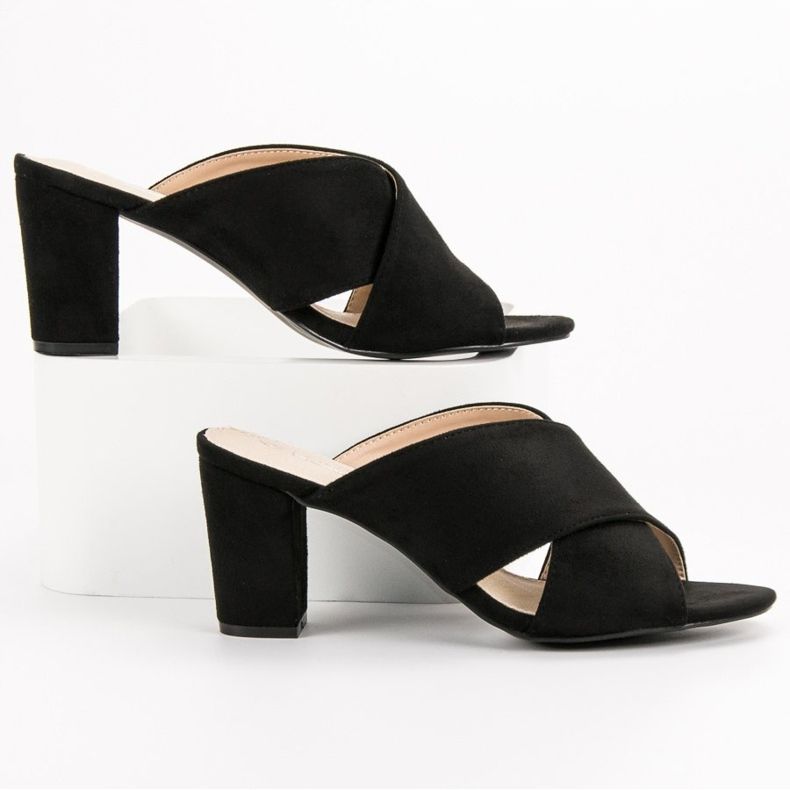 Filippo Black Suede Slippers 1