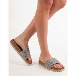 Seastar Gray Slippers With Zircons grey 2
