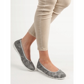 Filippo Leather ballerinas grey 1