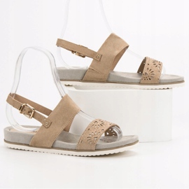Evento Beige Openwork Sandals 2