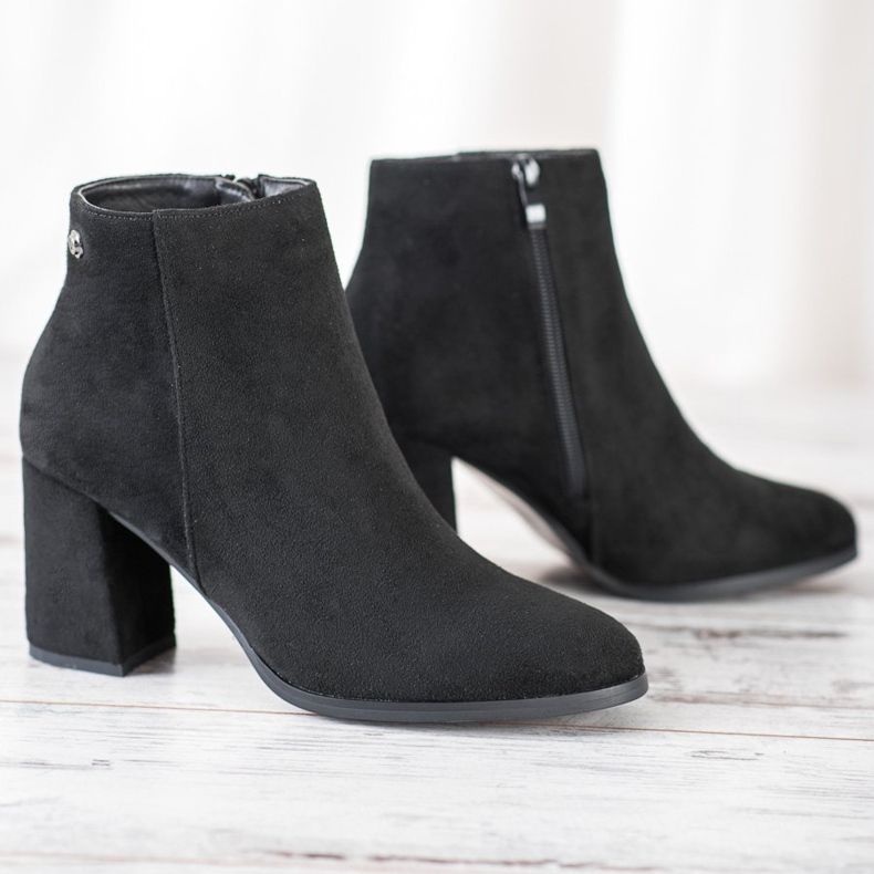 Goodin Stylish suede boots black 1