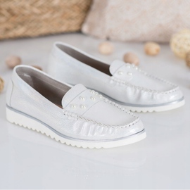Sergio Leone Loafers With Pearls grey 1