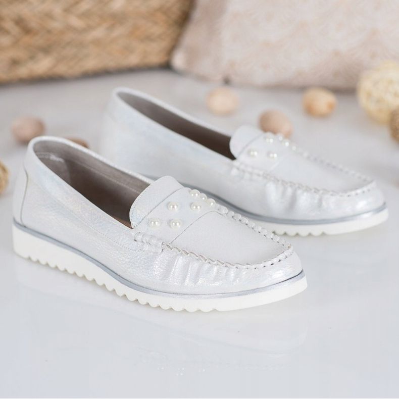 Sergio Leone Loafers With Pearls grey 1