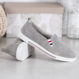 Filippo Gray Leather Sneakers grey 1
