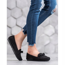 Clowse Openwork Loafers With A Bow black 1