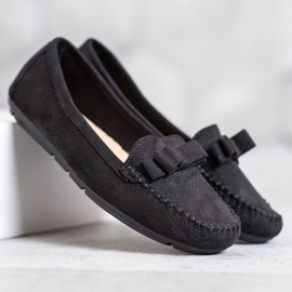 Clowse Openwork Loafers With A Bow black 2