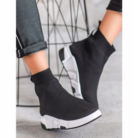 SHELOVET Black Slip On Shoes 2