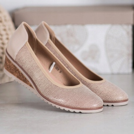 Elegant VINCEZA ballerinas beige brown 2 Elegant VINCEZA ballerinas beige brown 2