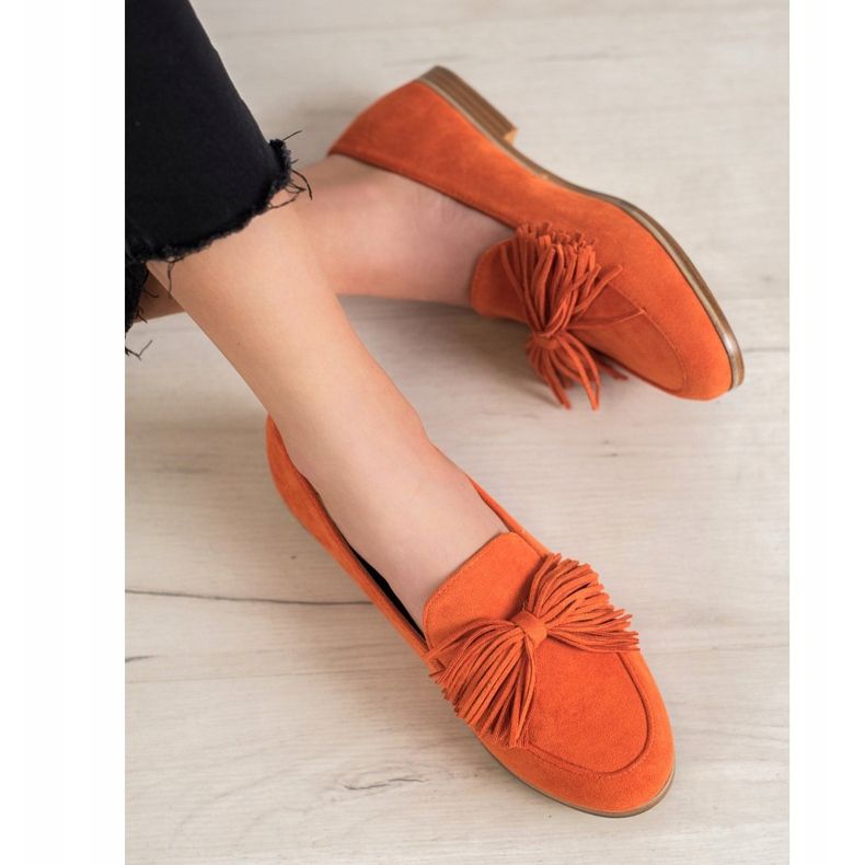 Seastar Suede Footwear With Fringes orange 2