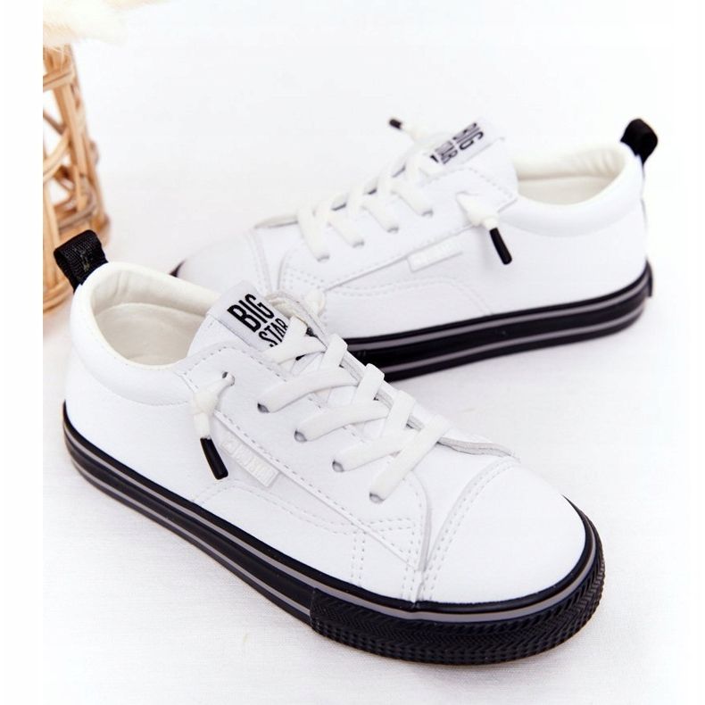 Children's Eco-leather Sneakers Big Star HH374037 White 1