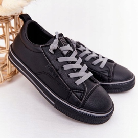 Children's Eco-Leather Big Star HH374038 Black Sneakers 2