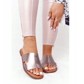 Leather Slippers Sergio Leone Sk 063 Silver 2