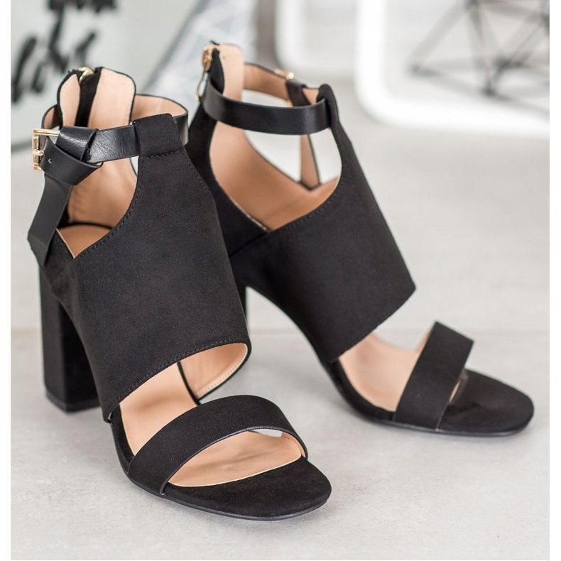 Fashionable VINCEZA sandals black 1