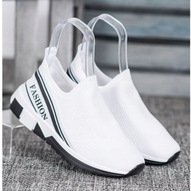 SHELOVET Openwork Slipony Fashion white 1