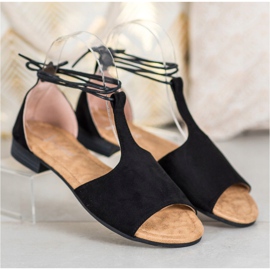 Tied VINCEZA sandals black 2