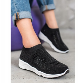 SUPER COOL Black Shoes With Crystals 1