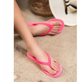 Braided VINCEZA flip-flops pink 1