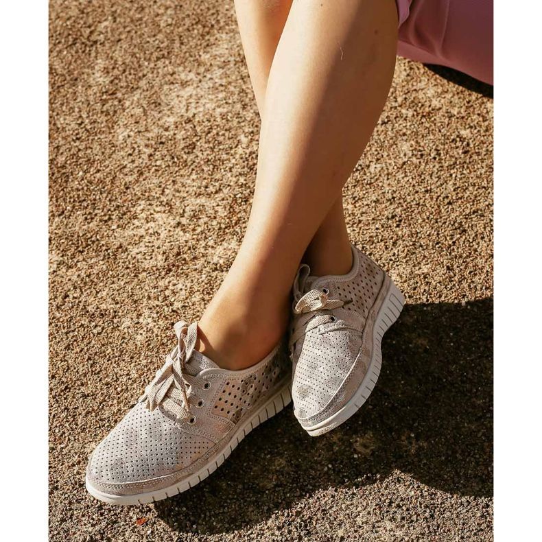 Kylie Leather Brogues On The Platform multicolored grey 2