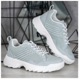 Kylie Light Openwork Sneakers grey 1