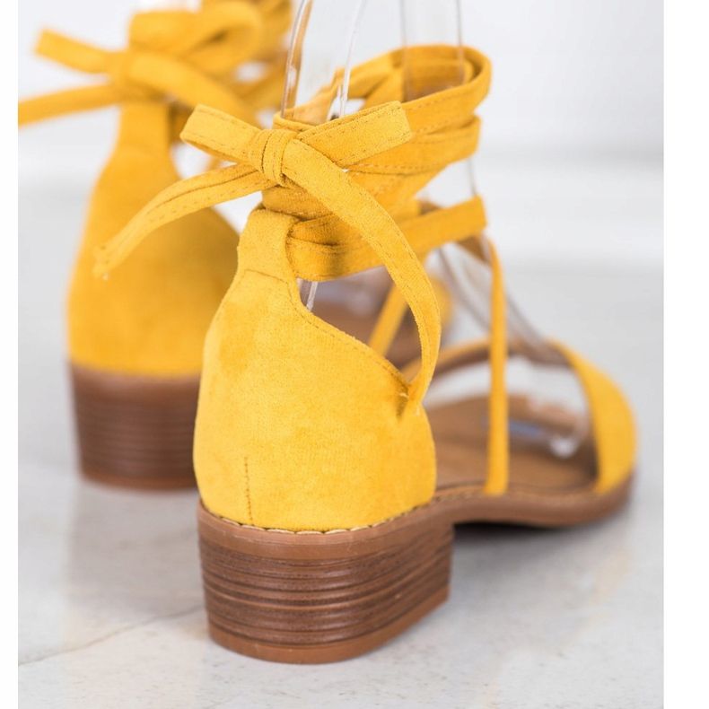 Tied sandals yellow 2