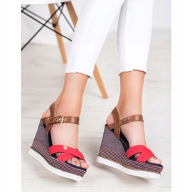 SHELOVET Wedge Sandals multicolored 2