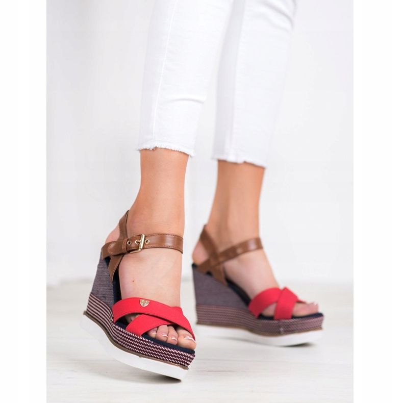 SHELOVET Wedge Sandals multicolored 1