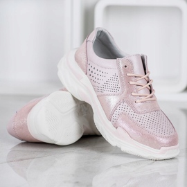 Filippo Classic Leather Sneakers pink 1