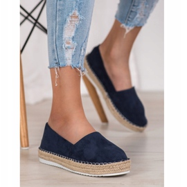 Small Swan Navy blue suede espadrilles 1 Small Swan Navy blue suede espadrilles 1