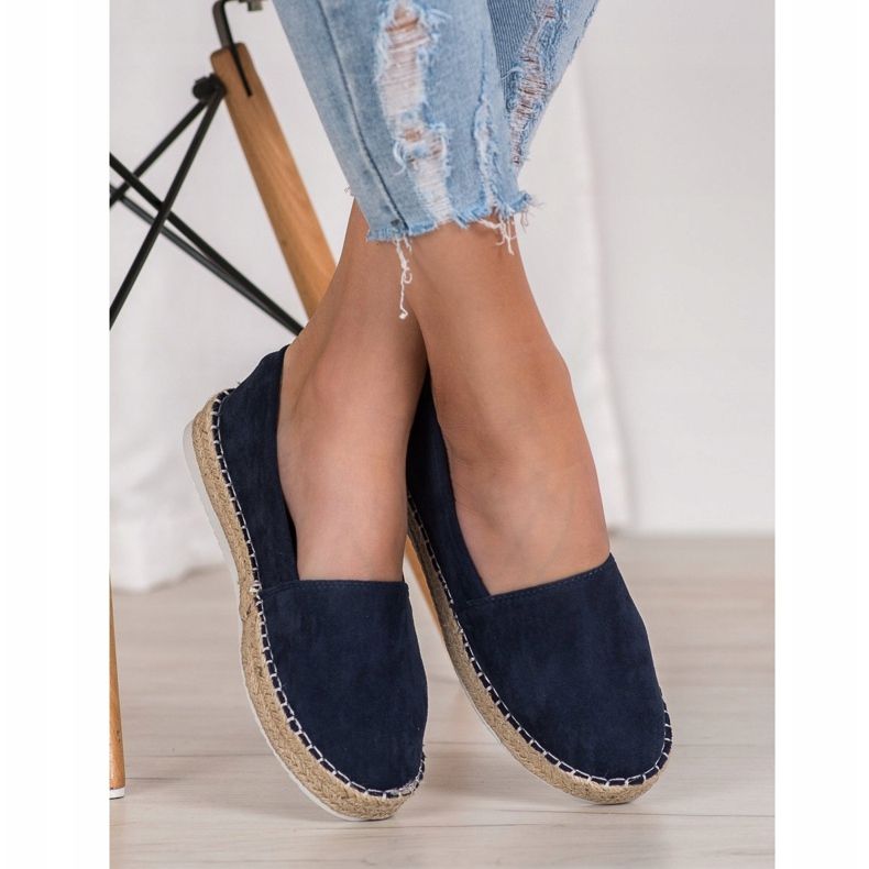 Small Swan Navy blue suede espadrilles 2 Small Swan Navy blue suede espadrilles 2